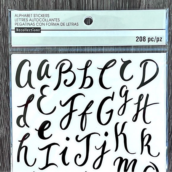 NWT Martha Stewart Crafts & Recollections Pink/Black Alphabet Scrapbook Stickers - Picture 8 of 13